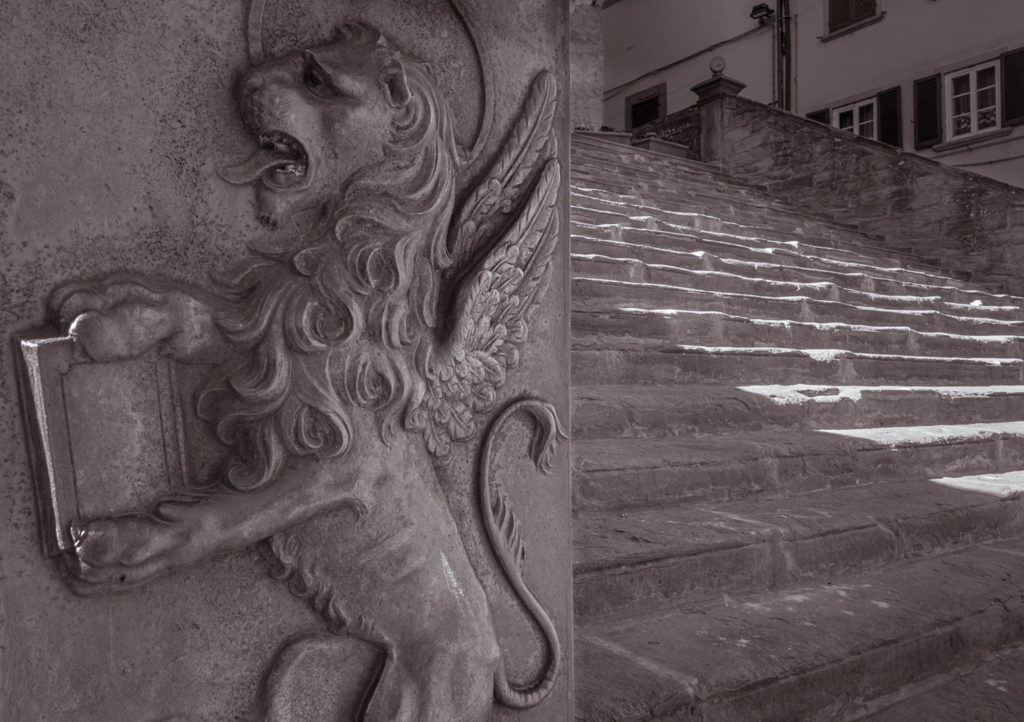 The Empty Steps of Cortona's Palazzo Comunale - Photo by Jeff Curto